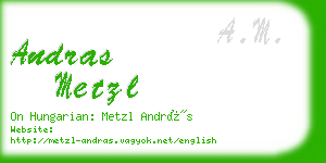 andras metzl business card